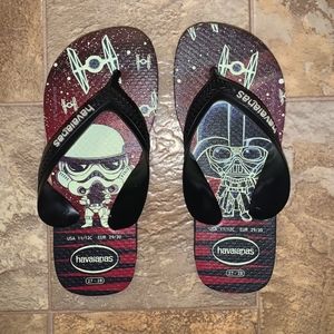 Havaianas Star Wars Darth Vader Storm Trooper Slippers Kids Size 11-12C